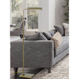 Delray 58" Height Antique Brass Metal Floor Lamp - One Size