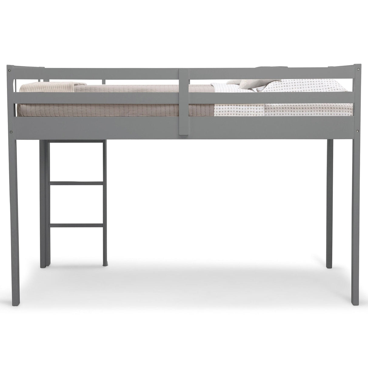 Delta Children Low Twin Loft Bed with Guardrail and Ladder
