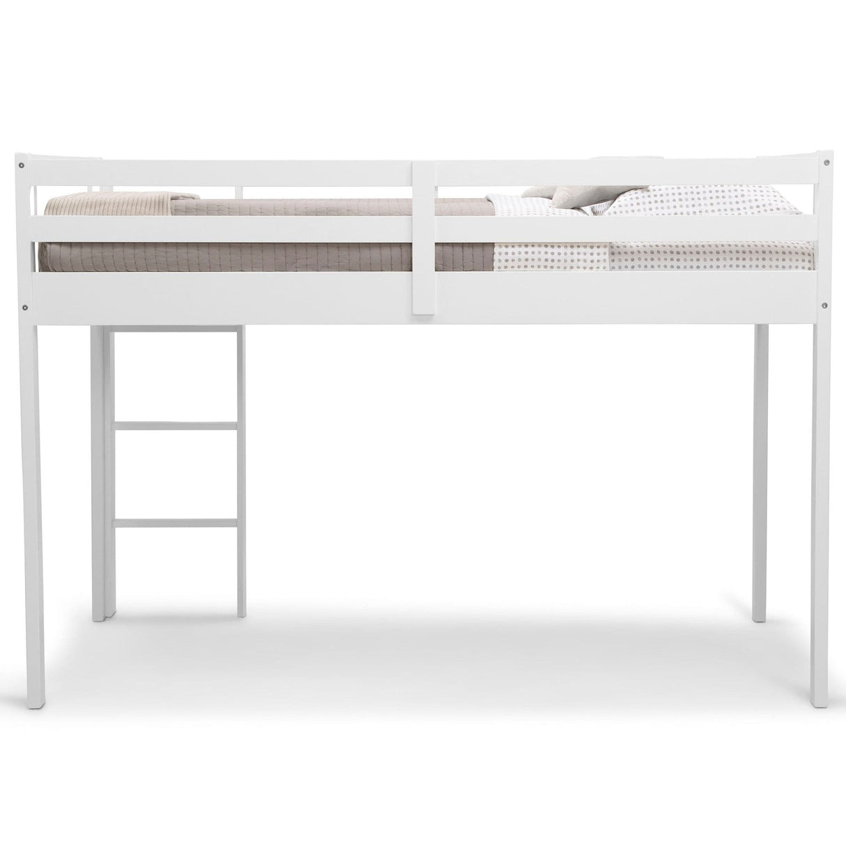 Delta Children Low Twin Loft Bed with Guardrail and Ladder
