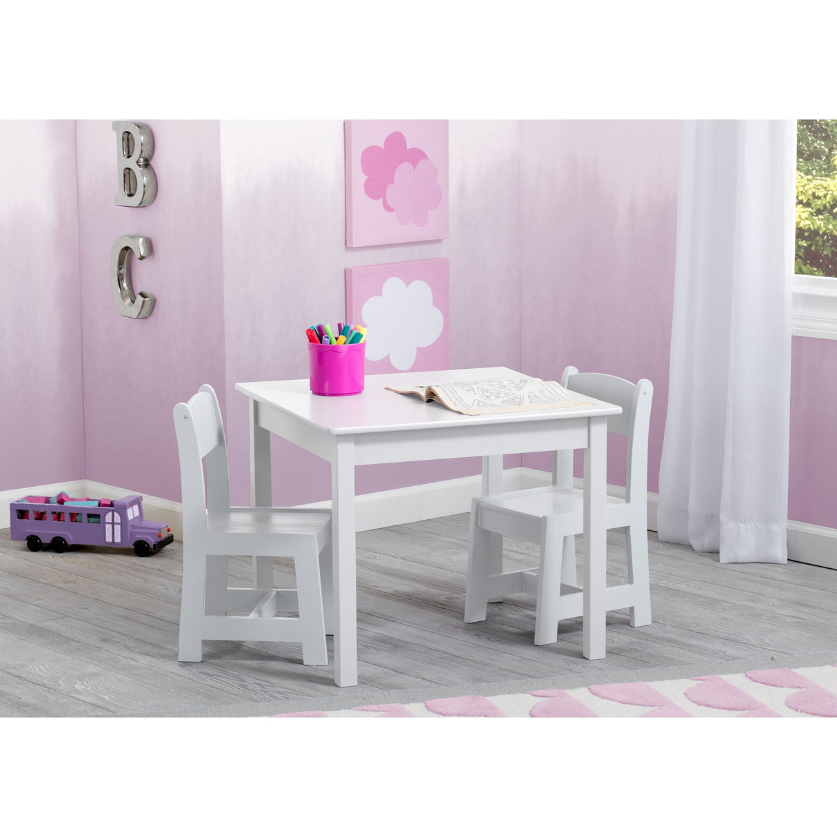 Delta Children MySize Kids Wood Table and Chair Set