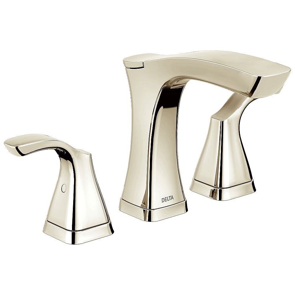 Delta Tesla Two Handle Widespread Bathroom Faucet - Metal Pop-Up