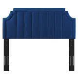 Deltona Blue Velvet Upholstered Twin Size Headboard