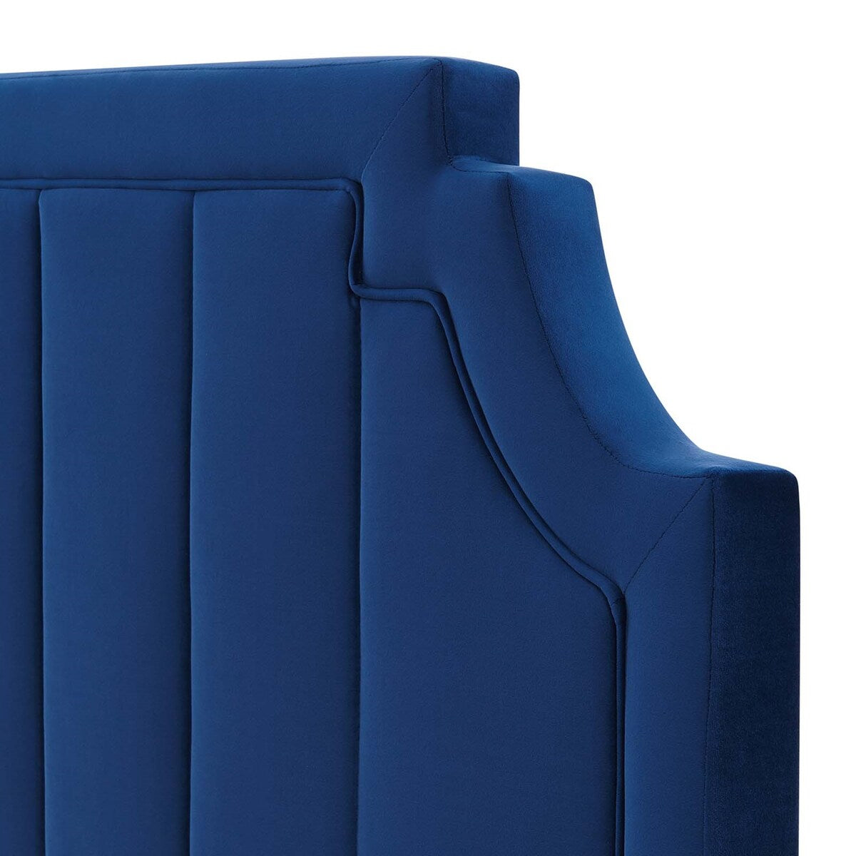 Deltona Blue Velvet Upholstered Twin Size Headboard