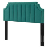Deltona Green Velvet Upholstered Twin Size Headboard