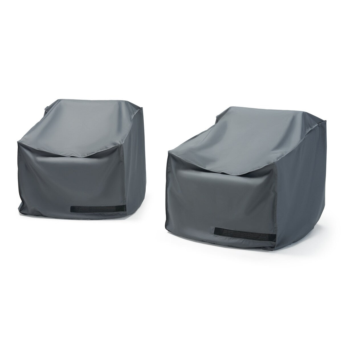 Milo 2 Piece Polyester Outdoor Patio Deluxe Furniture Covers - Gray
