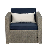 Deluxe PE Rattan Outdoor Sofa Set with Comfortable Cushions and Bonus Pillows