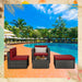 Deluxe PE Rattan Outdoor Sofa Set with Comfortable Cushions and Bonus Pillows