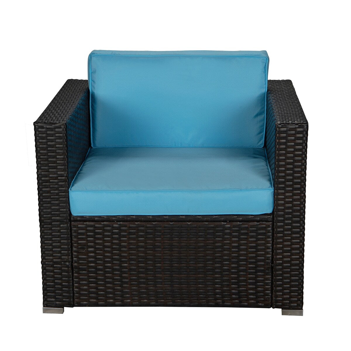 Deluxe PE Rattan Outdoor Sofa Set with Comfortable Cushions and Bonus Pillows