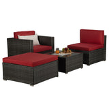 Deluxe PE Rattan Outdoor Sofa Set with Comfortable Cushions and Bonus Pillows
