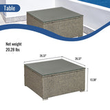 Deluxe PE Rattan Outdoor Sofa Set with Comfortable Cushions and Bonus Pillows