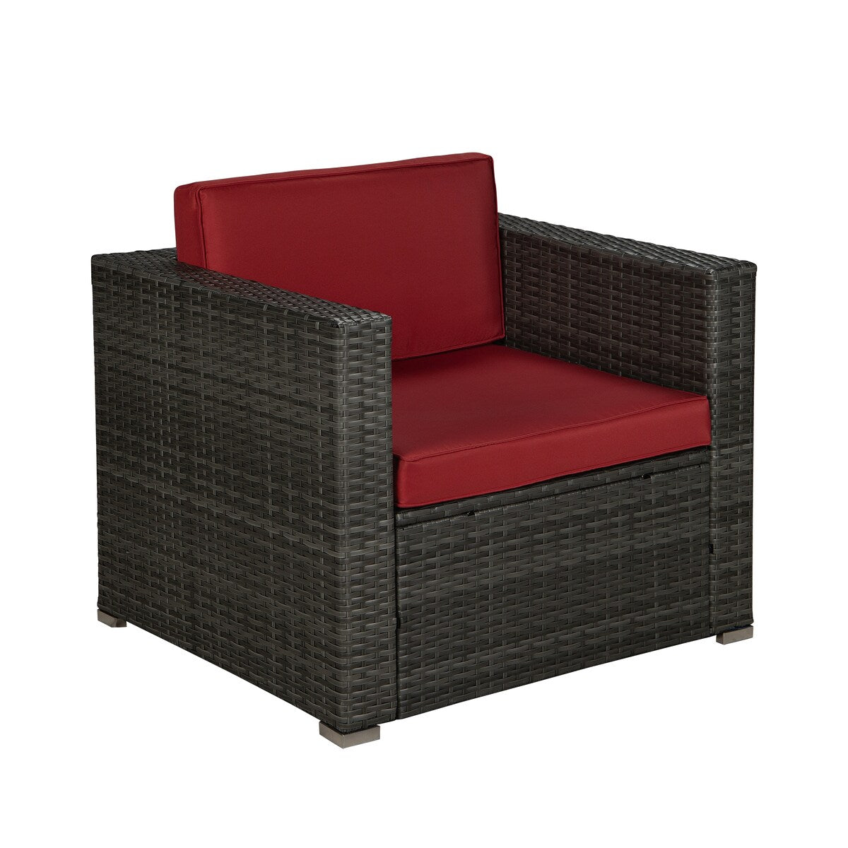 Deluxe PE Rattan Outdoor Sofa Set with Comfortable Cushions and Bonus Pillows