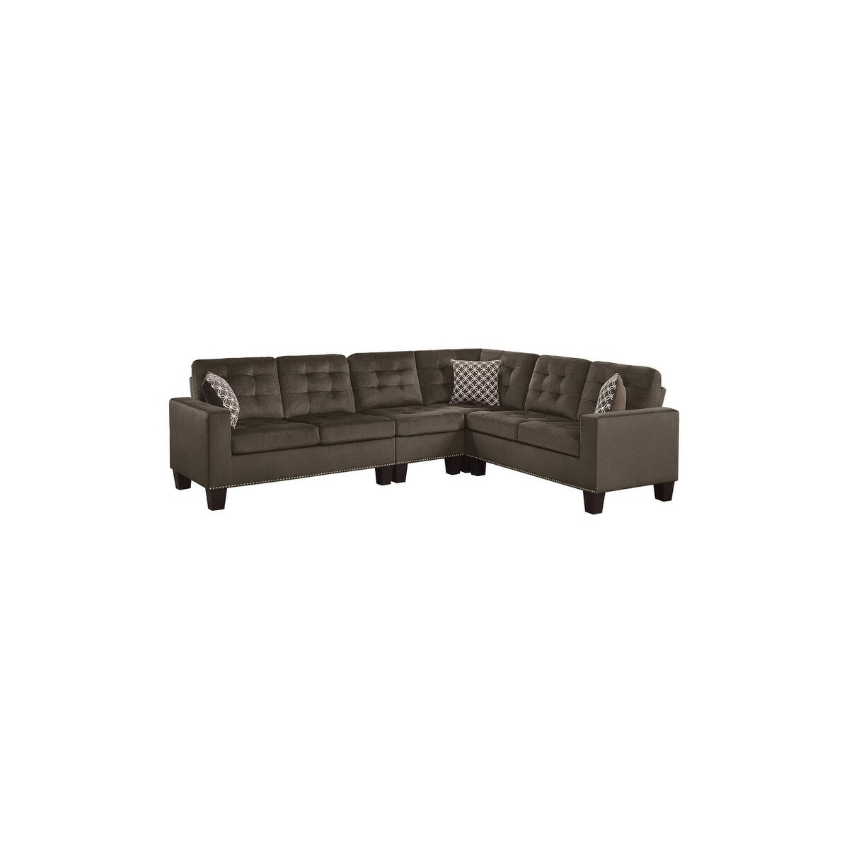 Demetra Chocolate Fabric Living Room Set
