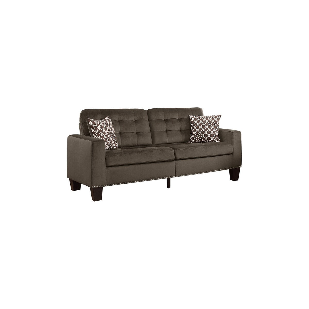 Demetra Chocolate Fabric Living Room Set