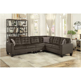 Demetra Chocolate Fabric Living Room Set
