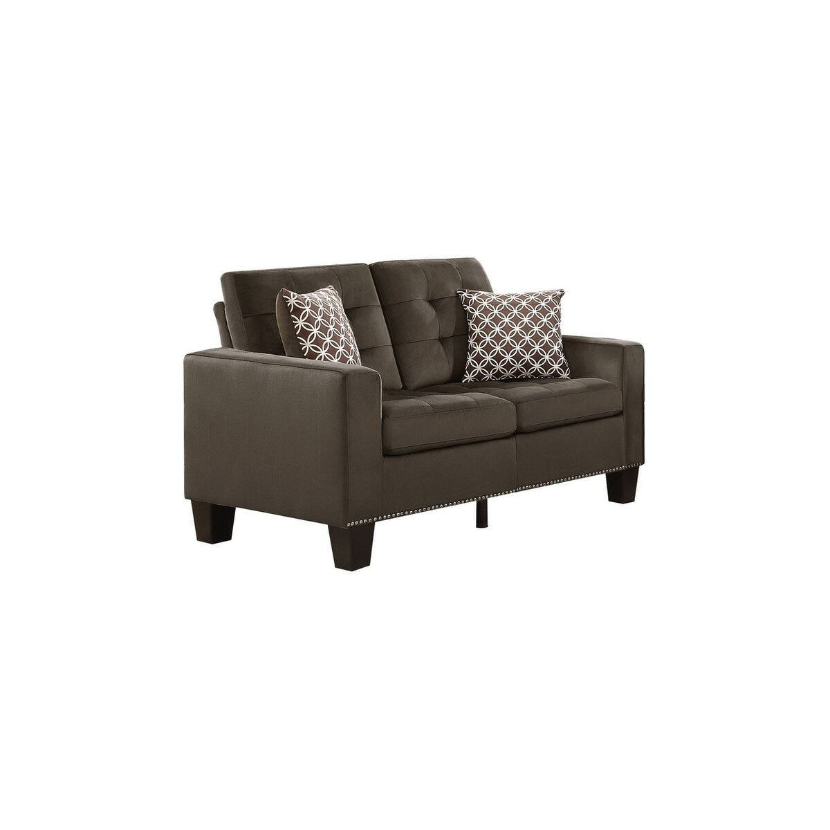 Demetra Chocolate Fabric Living Room Set