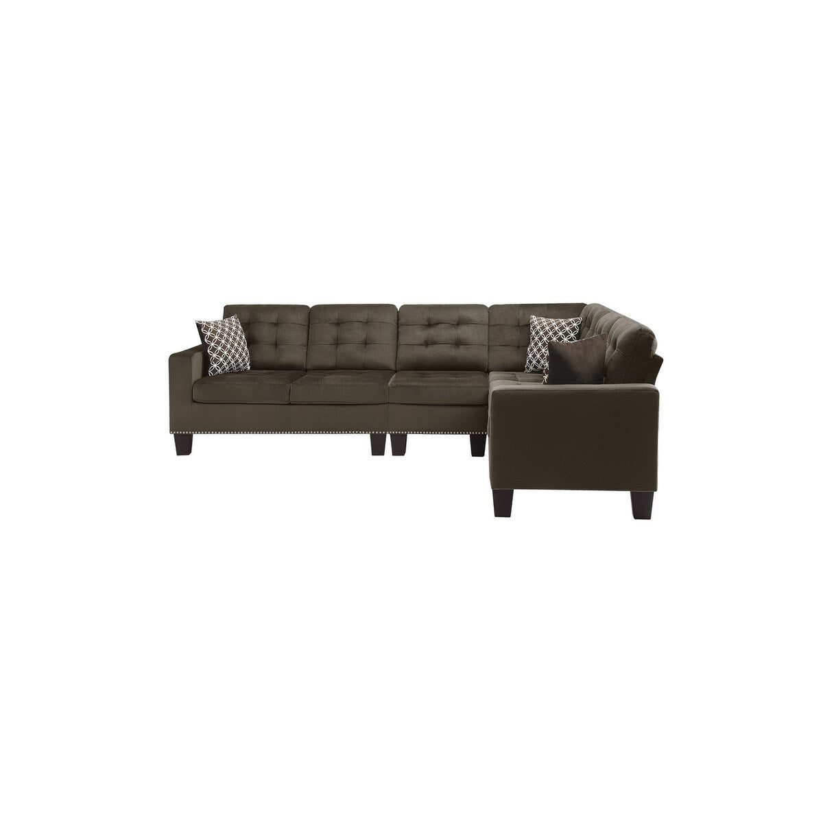Demetra Chocolate Fabric Living Room Set