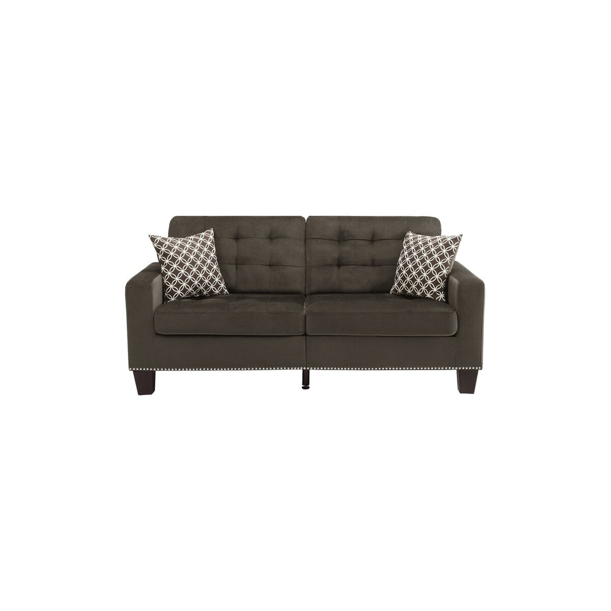 Demetra Chocolate Fabric Living Room Set