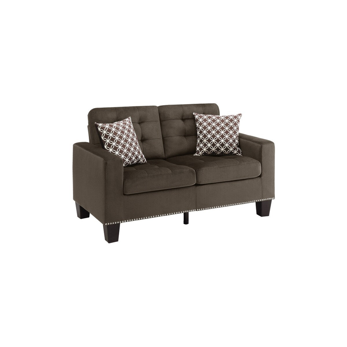 Demetra Chocolate Fabric Living Room Set