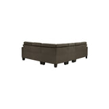Demetra Chocolate Fabric Living Room Set