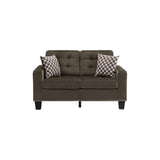 Demetra Chocolate Fabric Living Room Set