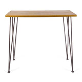 Denali Outdoor Industrial Rectangle Bar Table by Christopher Knight Home - 47.25"L x 18.25"W x 36.00"H