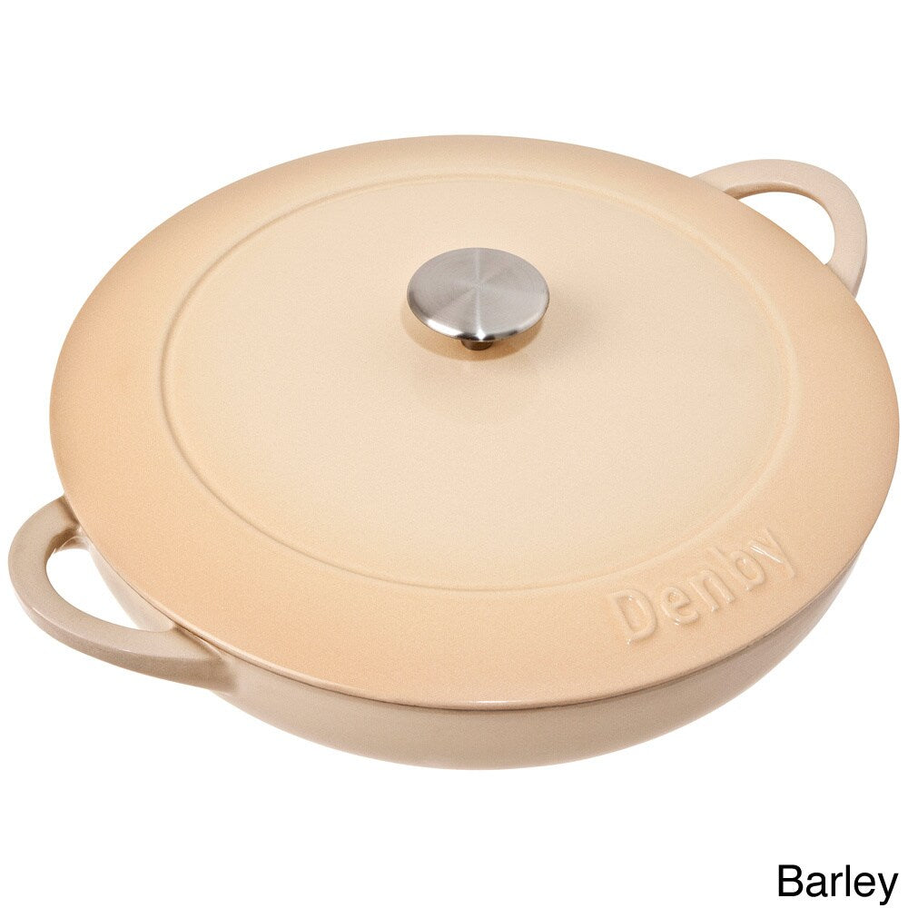 Denby Cast Iron 3.8-liter Shallow Covered Casserole