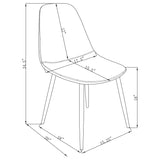 Dennison Upholstered Dining Side Chair Grey (Set Of 4)
