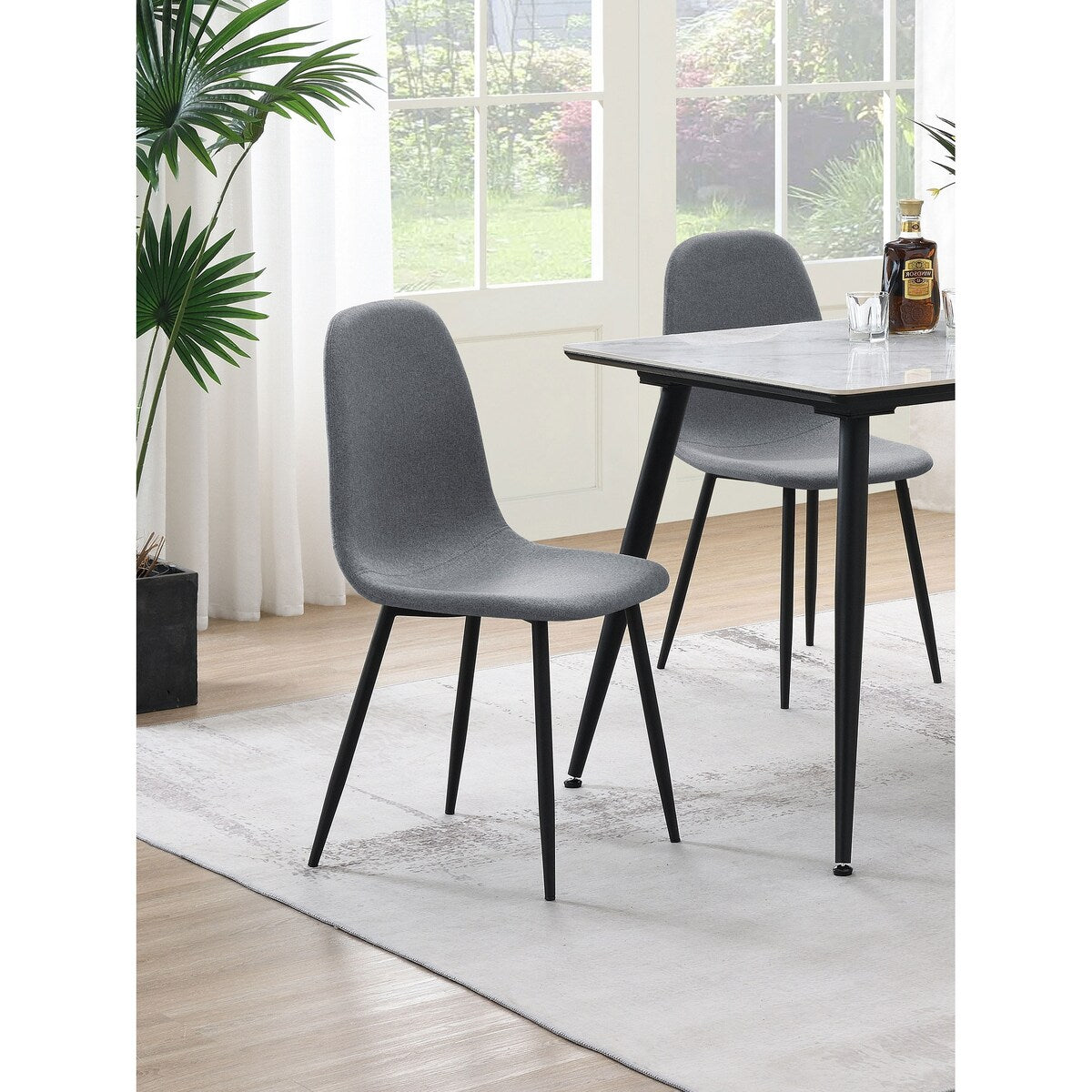 Dennison Upholstered Dining Side Chair Grey (Set Of 4)