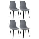 Dennison Upholstered Dining Side Chair Grey (Set Of 4)