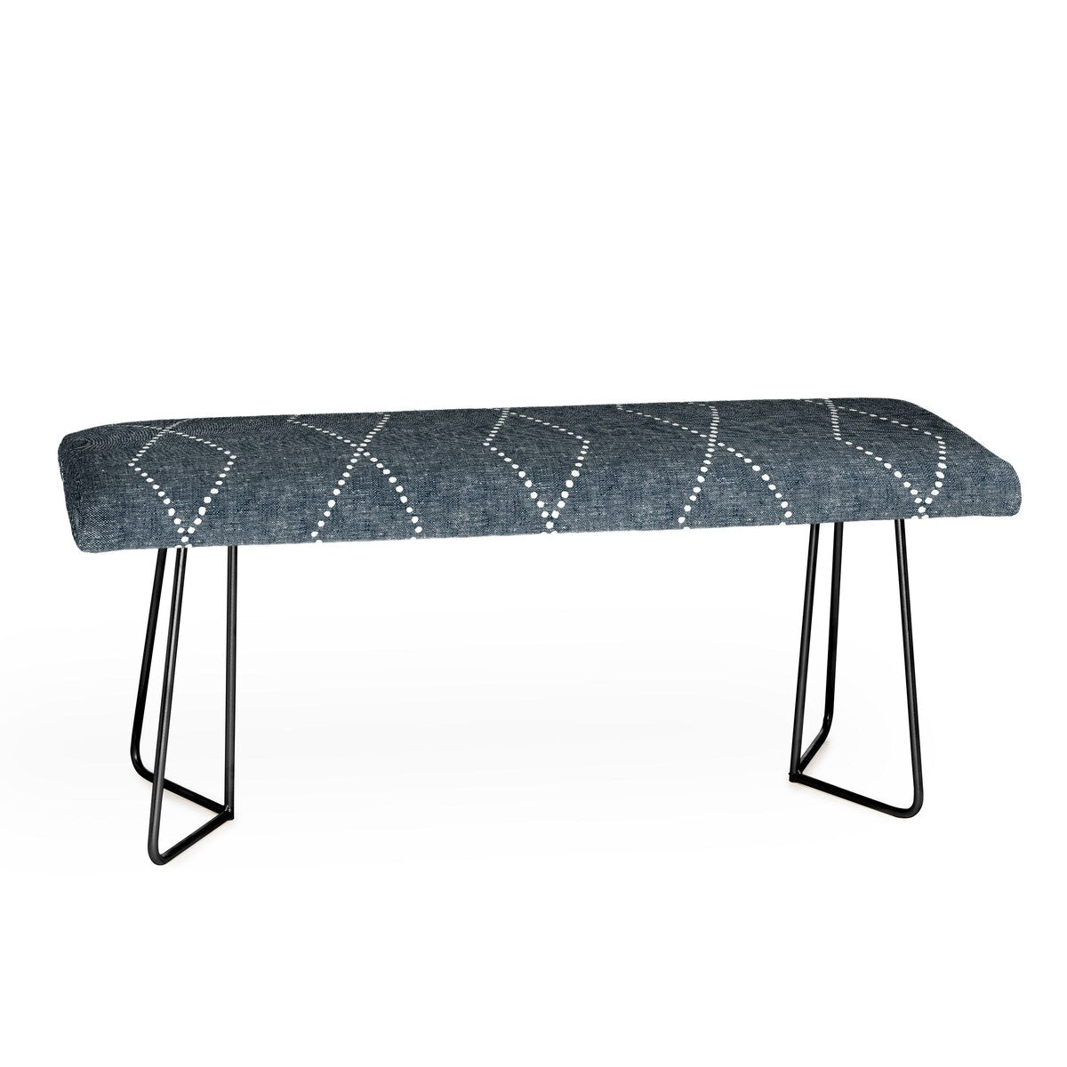 Deny Designs Little Arrow Design Co geo boho diamonds blue Bench
