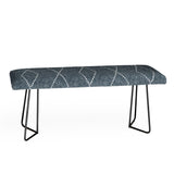 Deny Designs Little Arrow Design Co geo boho diamonds blue Bench