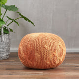 Deon Indoor Handcrafted Modern Fabric Weave Pouf by Christopher Knight Home