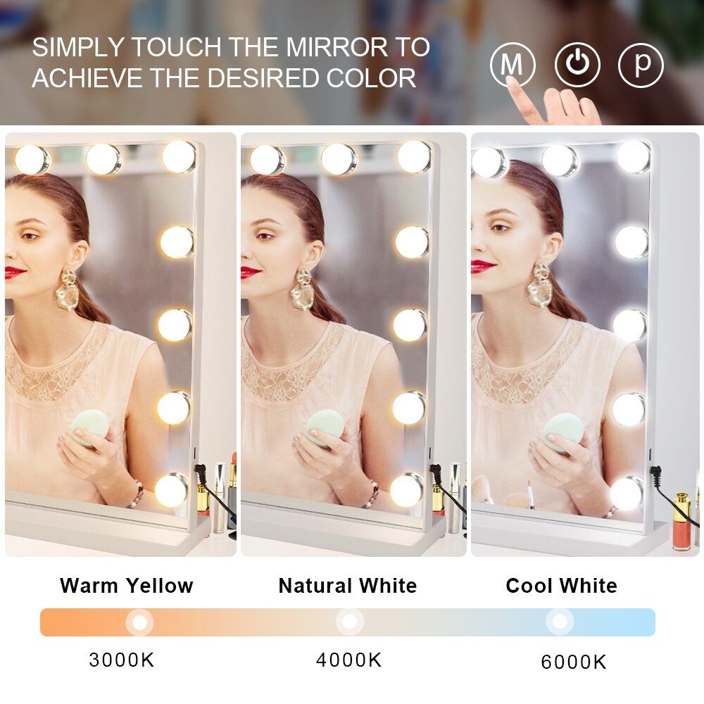 Depuley Vanity Mirror with Lights Hollywood Makeup Mirror Smart Touch