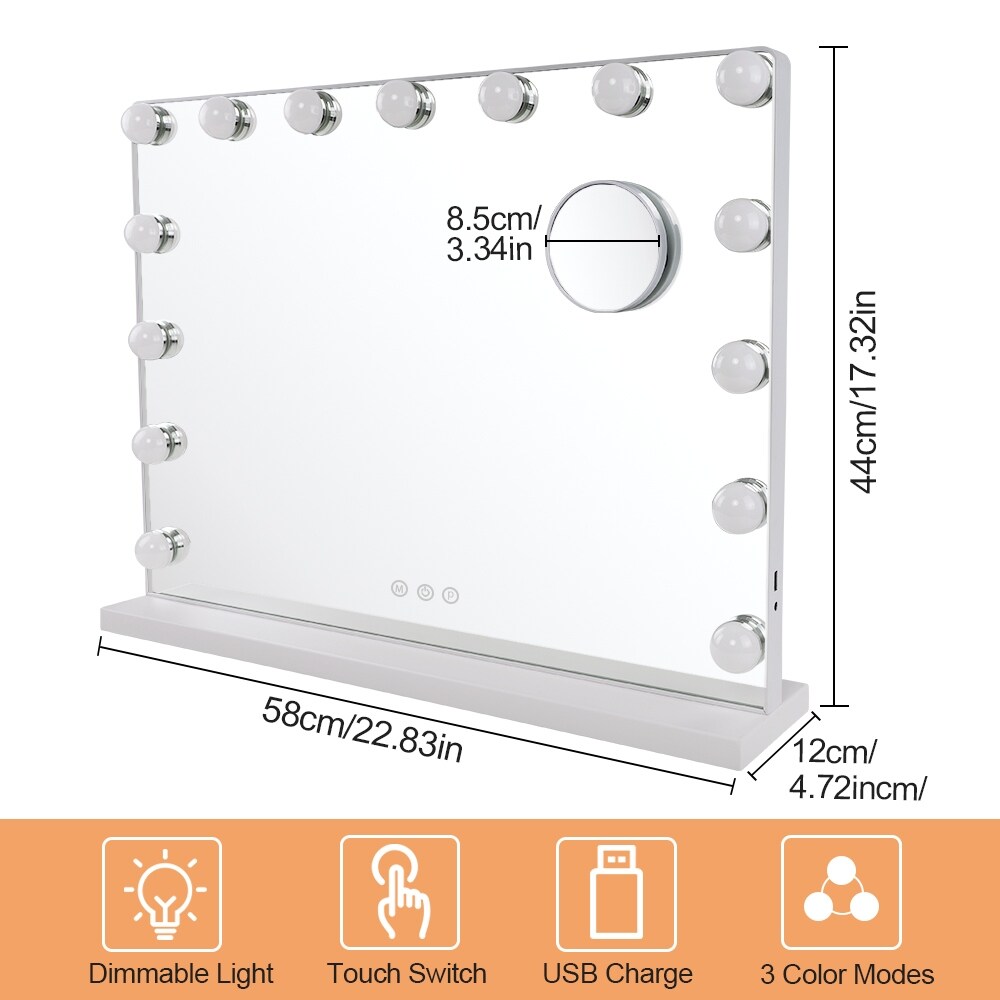 Depuley Vanity Mirror with Lights Hollywood Makeup Mirror Smart Touch