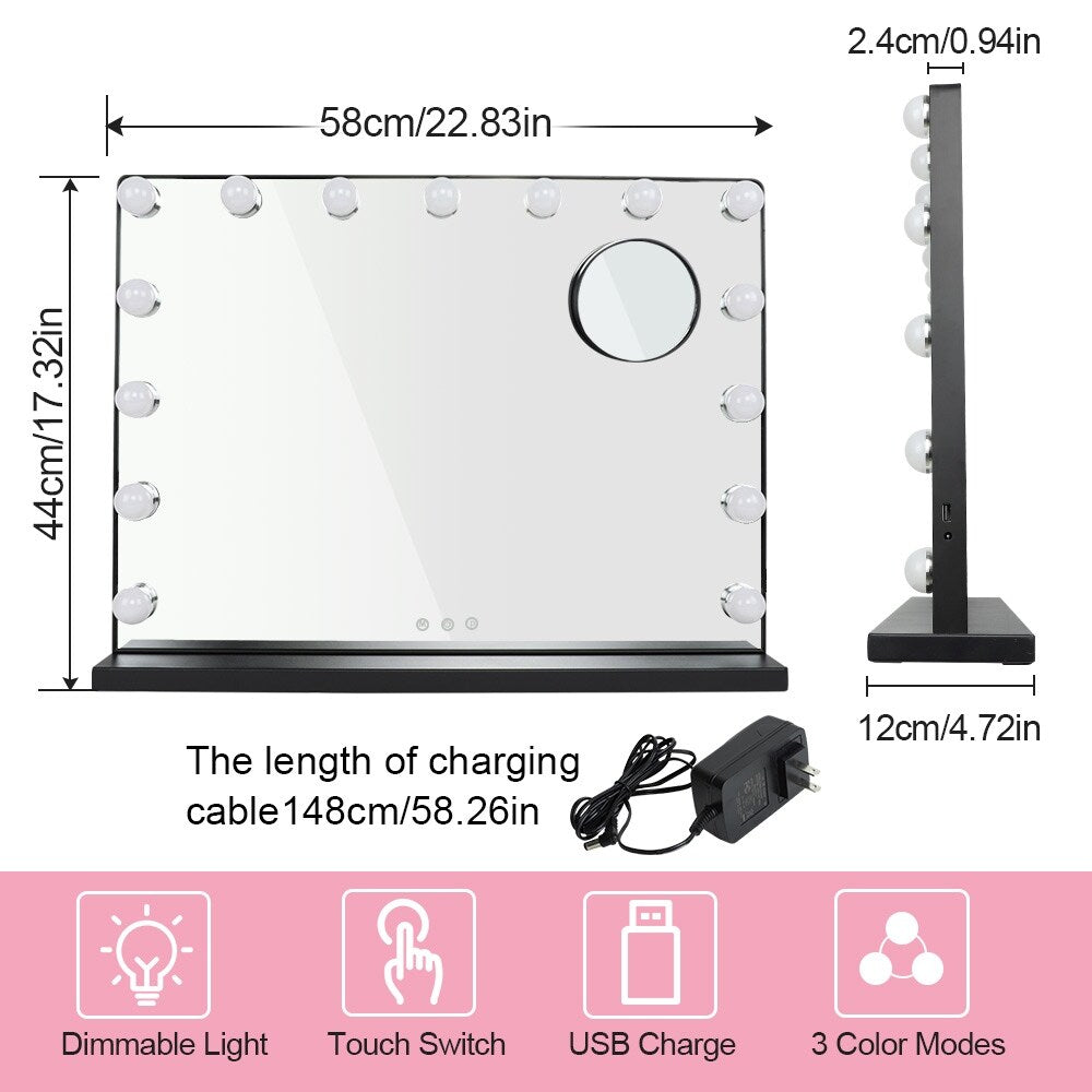 Depuley Vanity Mirror with Lights Hollywood Makeup Mirror Smart Touch
