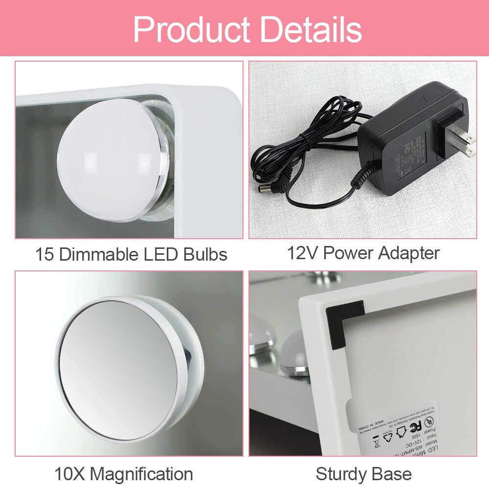 Depuley Vanity Mirror with Lights Hollywood Makeup Mirror Smart Touch