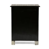Deschutes Indoor Mango Wood and Iron Embossed Handcrafted 3 Drawer Nightstand by Christopher Knight Home