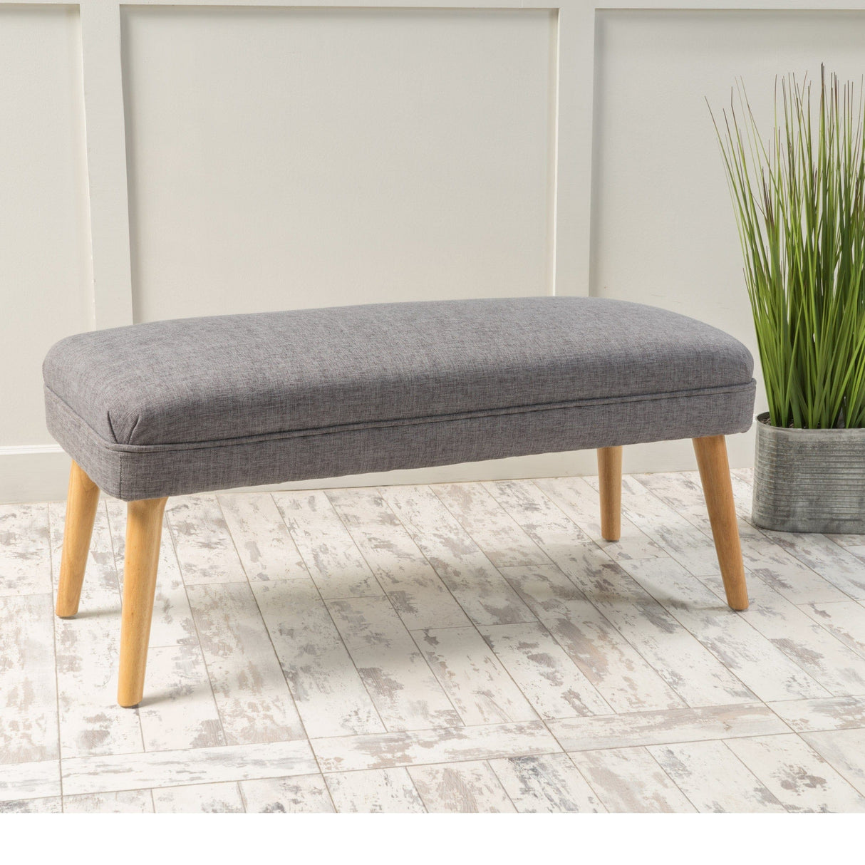 Desdemona Mid-Century Fabric Ottoman by Christopher Knight Home