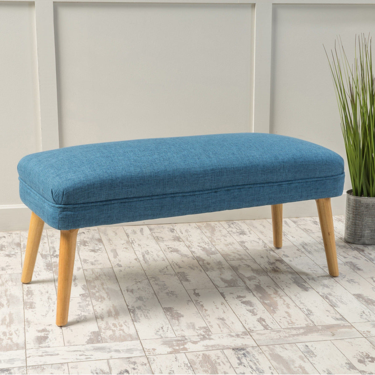 Desdemona Mid-Century Fabric Ottoman by Christopher Knight Home