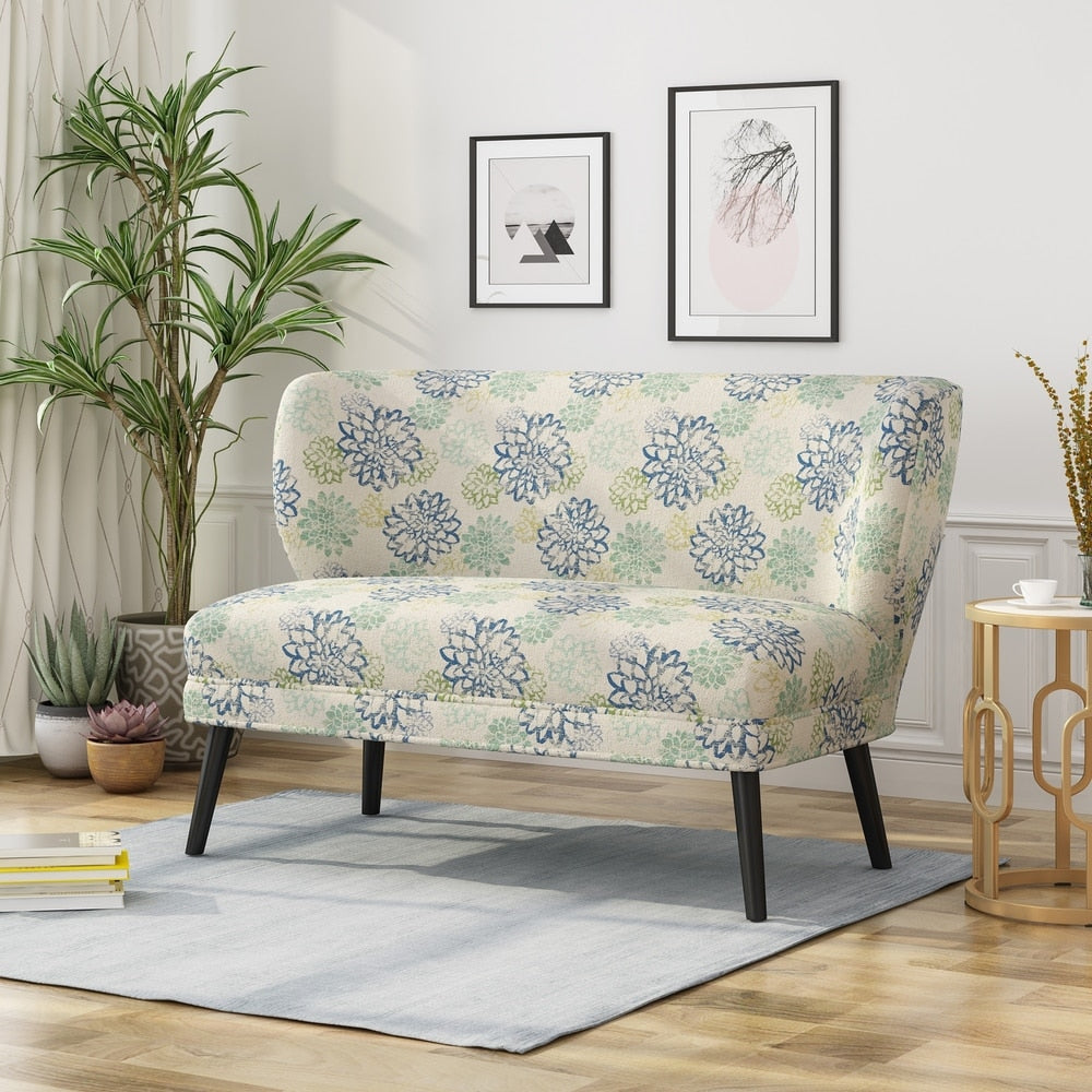 Desdemona Modern Farmhouse Fabric Settee by Christopher Knight Home