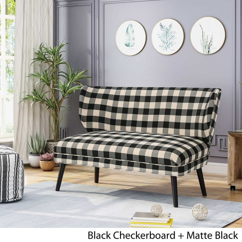 Desdemona Modern Farmhouse Fabric Settee by Christopher Knight Home