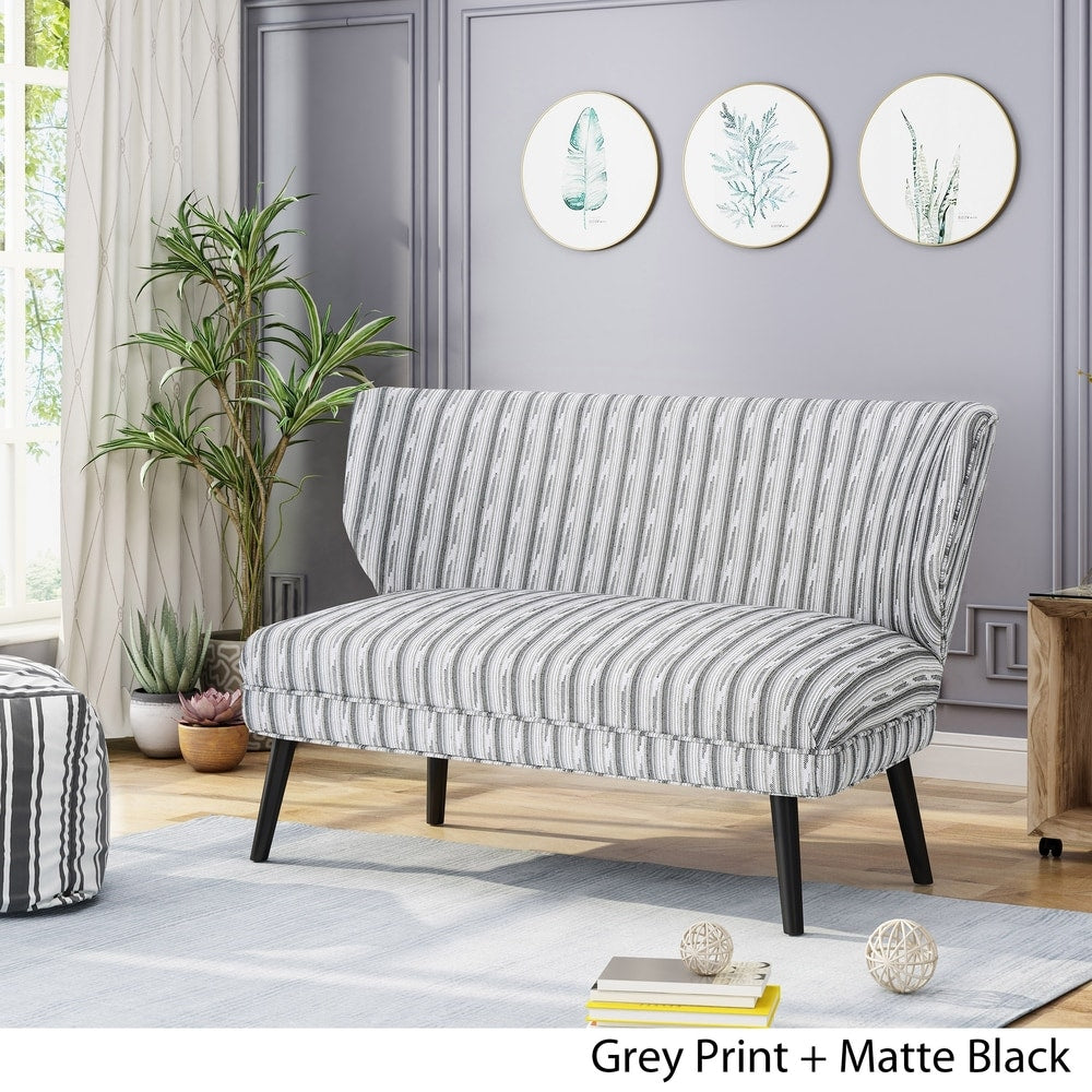 Desdemona Modern Farmhouse Fabric Settee by Christopher Knight Home