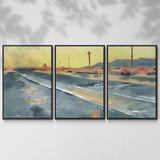 Deserted Highway I - Multi Piece Framed Canvas
