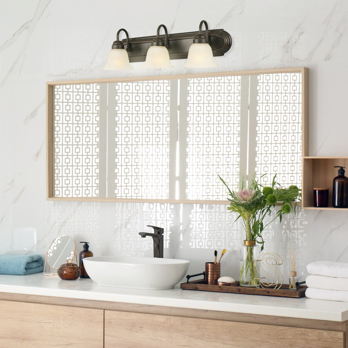 Design House 506618 Allante 3-Light Vanity Light, Oil Rubbed Bronze - Oil Rubbed Bronze