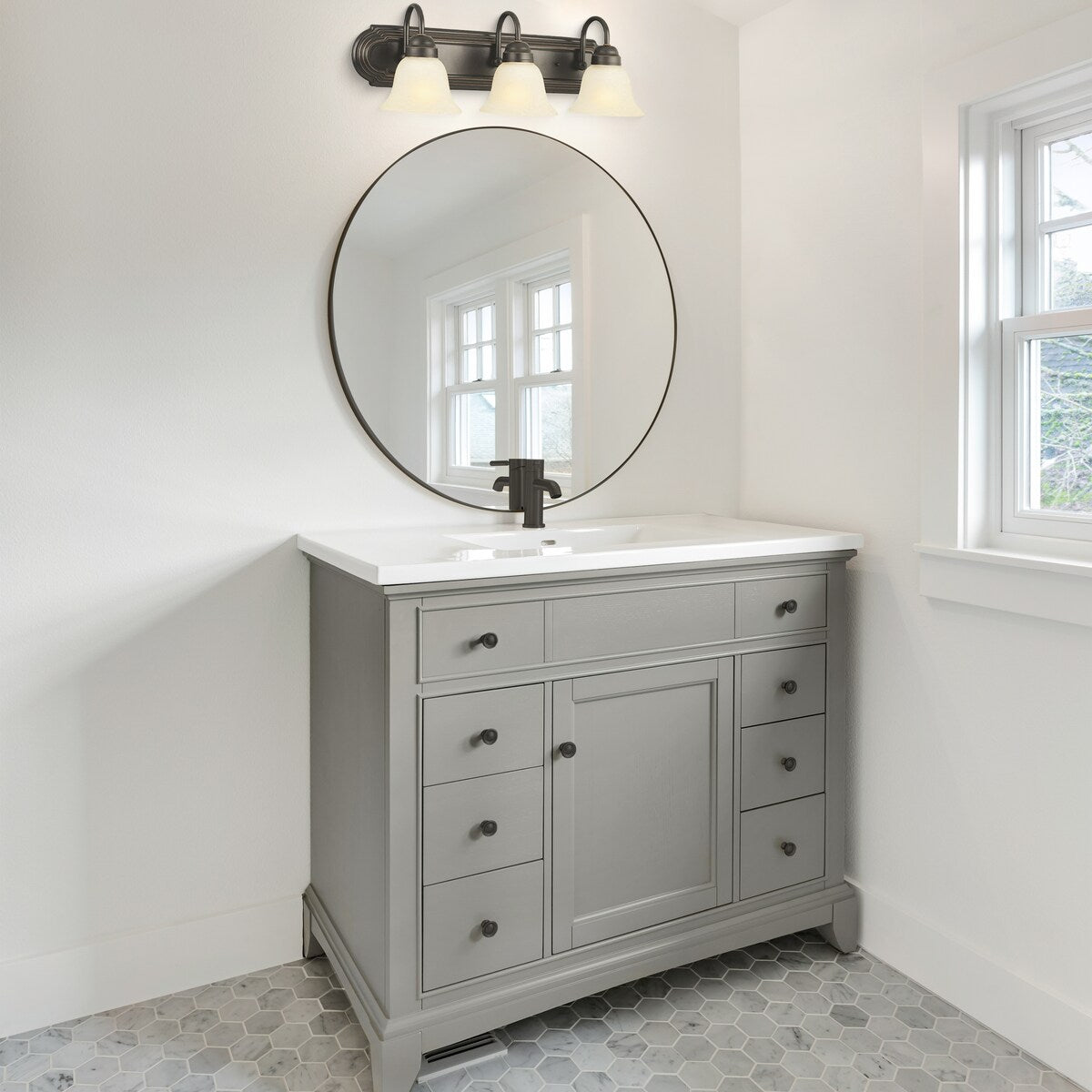 Design House 506618 Allante 3-Light Vanity Light, Oil Rubbed Bronze - Oil Rubbed Bronze