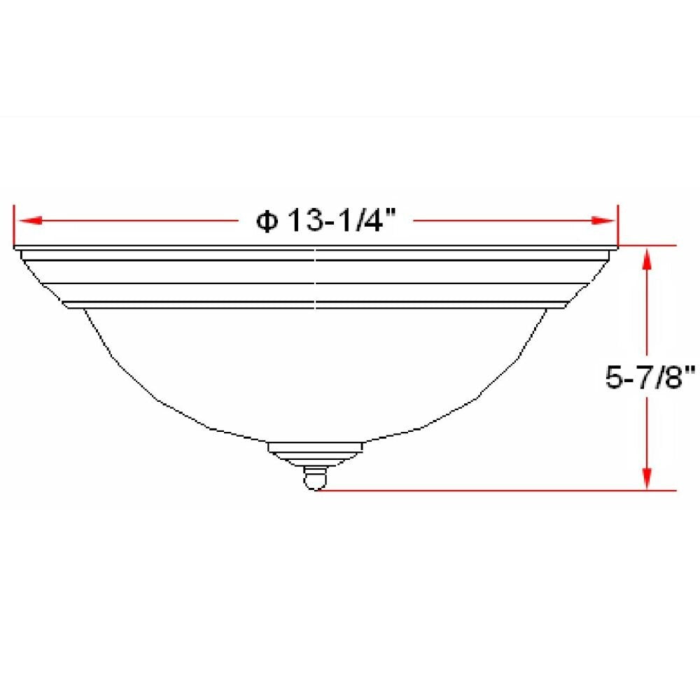 Design House 511550 Millbridge Traditional 2-Light Indoor Flush Mount Ceiling Light - Satin Nickel