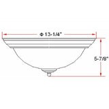 Design House 511550 Millbridge Traditional 2-Light Indoor Flush Mount Ceiling Light - Satin Nickel