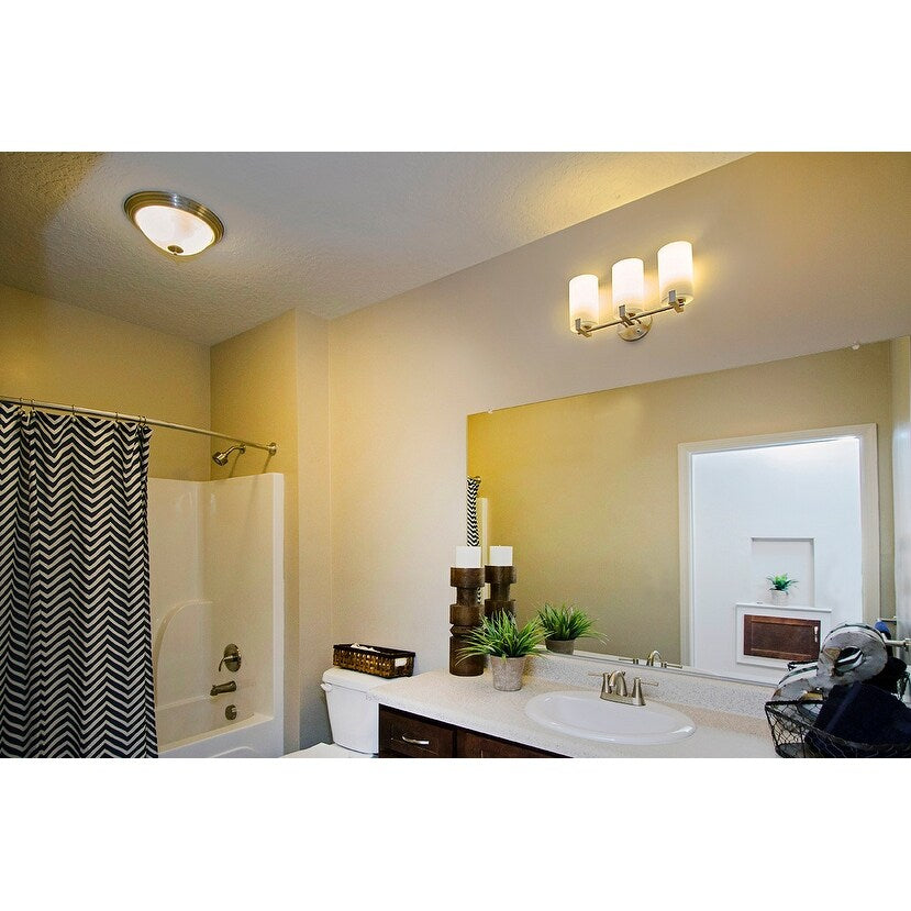 Design House 511550 Millbridge Traditional 2-Light Indoor Flush Mount Ceiling Light - Satin Nickel