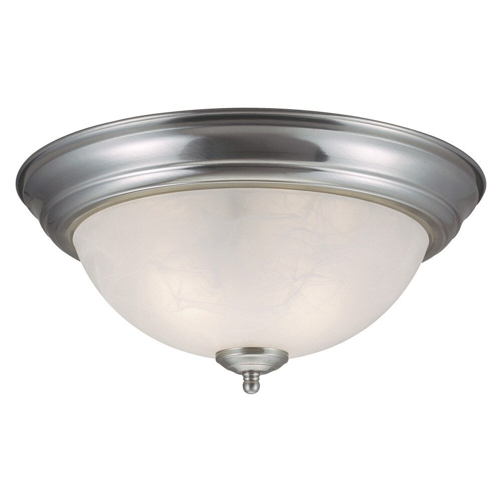 Design House 511550 Millbridge Traditional 2-Light Indoor Flush Mount Ceiling Light - Satin Nickel