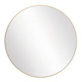 Design House 596536-GLD Kenna 36-Inch Modern Metal Framed Round Decorative Wall Accent Mirror